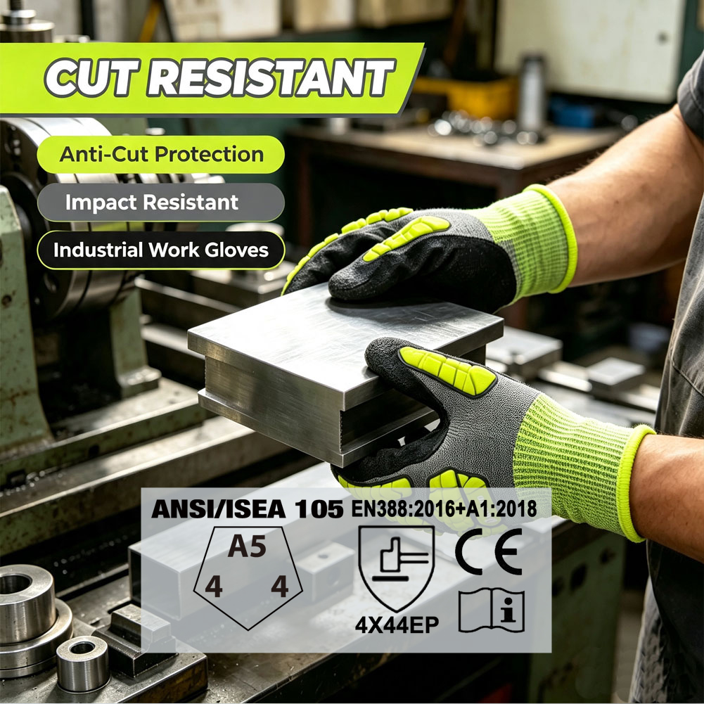 Cut Level 5 Touch Screen Safet - Work Glove Impact recension och pris